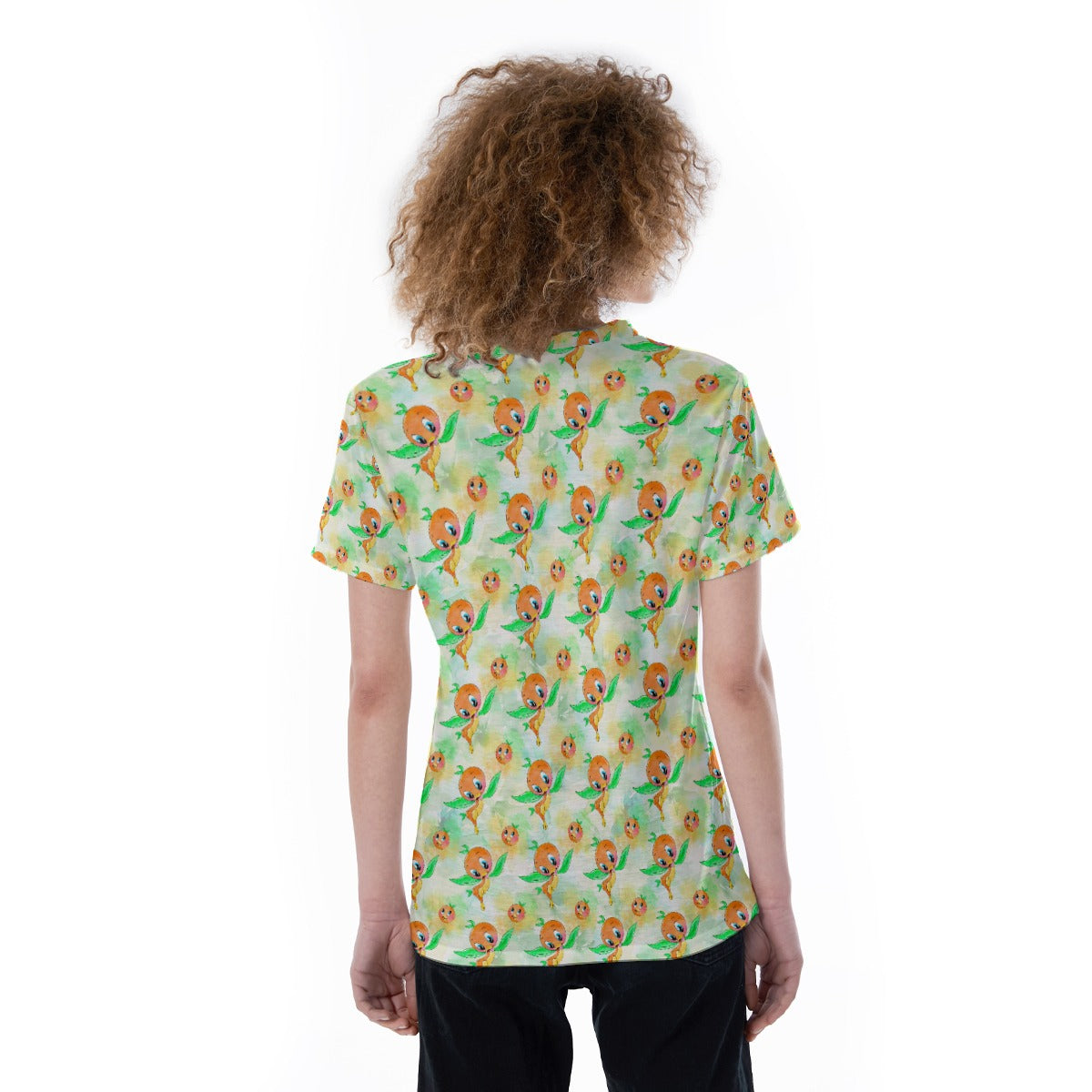 Sunny Citrus Thoughts - Women's Short Sleeve V-Neck T-Shirt