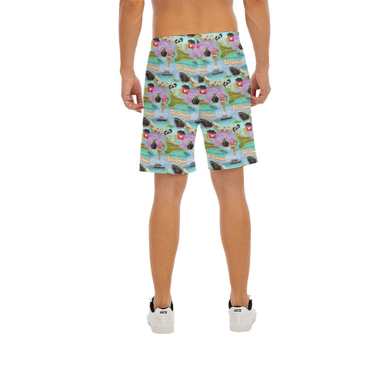 Tropical Castaway Island - Men’s Pocket Beach Shorts