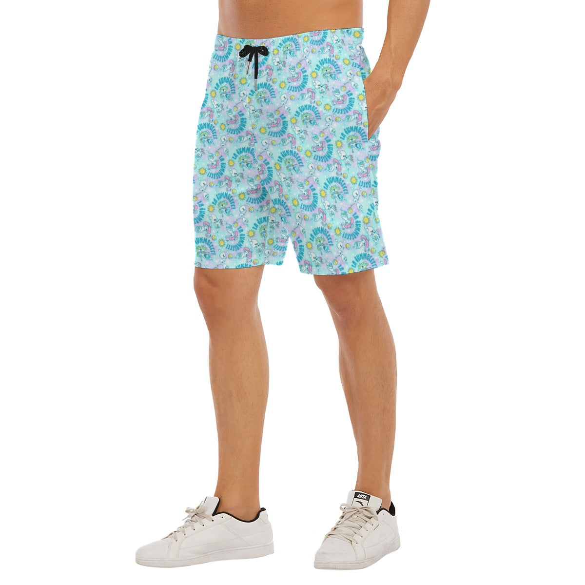 Sun-Kissed Snow Friend - Men’s Pocket Beach Shorts
