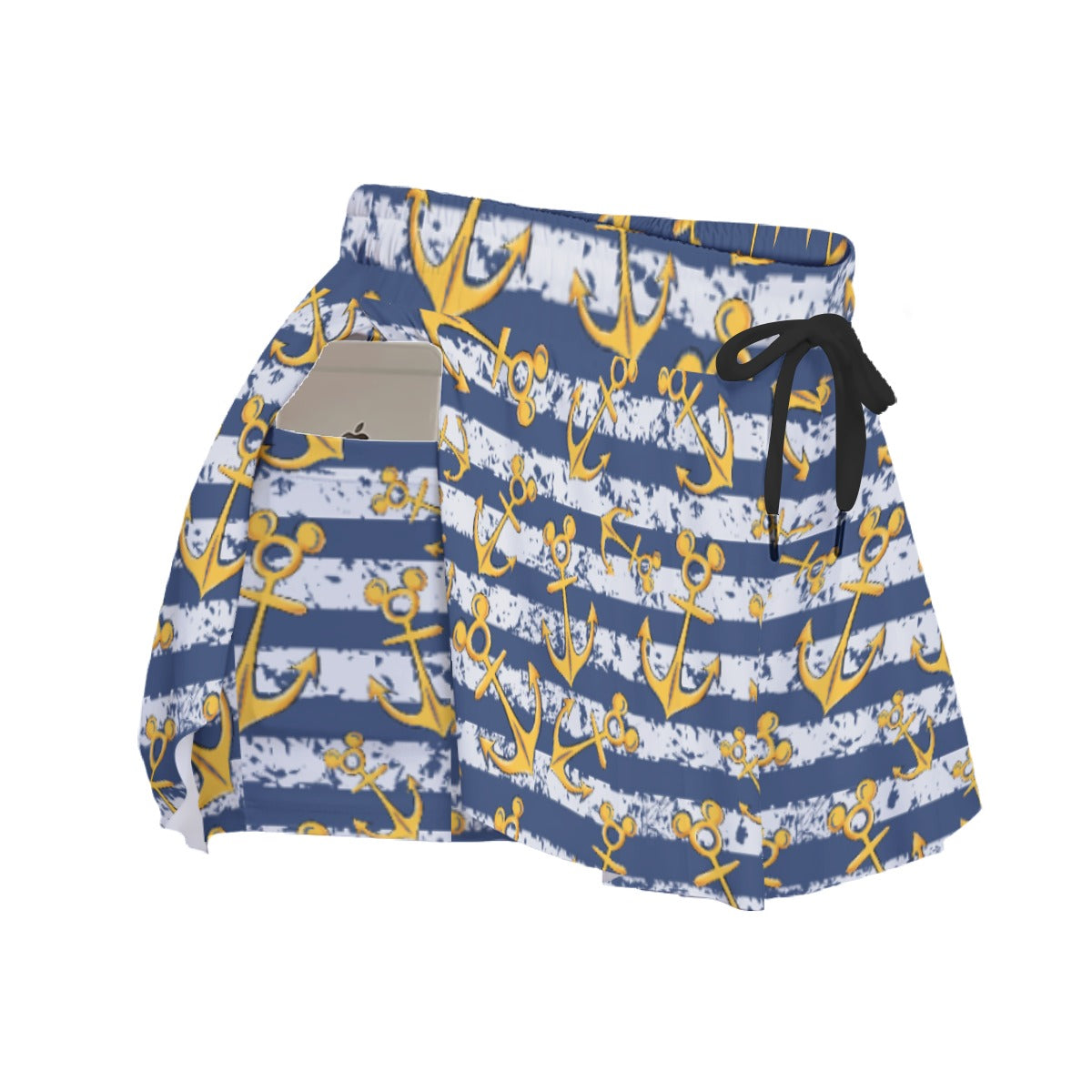 Nautical Mouse Ear Anchors - Women's Flowy Pocket Shorts