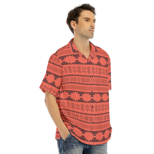 Island Tribal Patterns - Men's Hawaiian Button Up Shirt