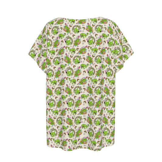 Colorful Chameleon Splash - Women’s Relaxed Fit Scoop Tee