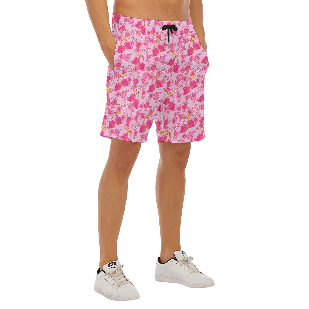 Fruitimals - Cherry Kittens - Men’s Pocket Beach Shorts