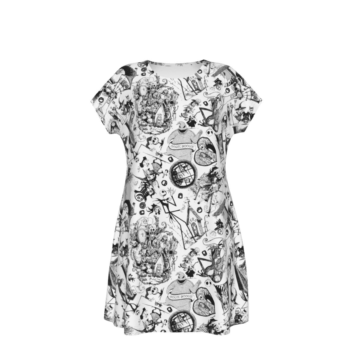 Nightmare Halloween Sketches - Women's T-Shirt Dress
