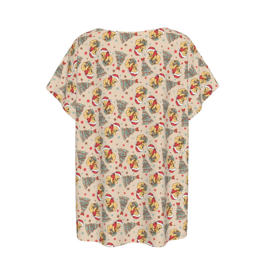 Cozy Bear Holiday Cheer - Women’s Relaxed Fit Scoop Tee