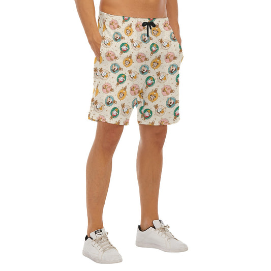 Golden Holiday Baubles - Men’s Pocket Beach Shorts