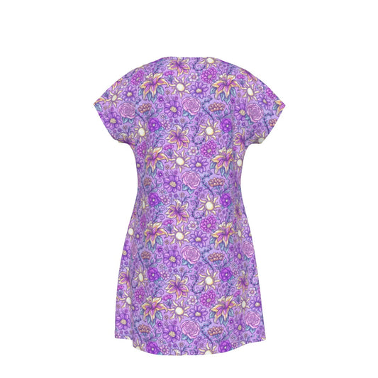 Fairytale Florals – Radiant Sunlight - Women's T-Shirt Dress