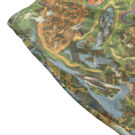 Vintage Theme Park Map- Women’s Pocket Midi Skirt