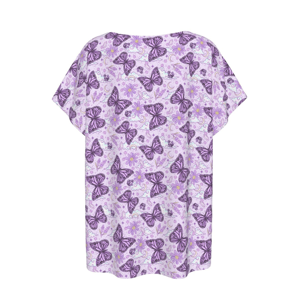 Lavender Butterflies - Women’s Relaxed Fit Scoop Tee