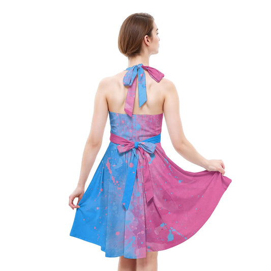 Pink or Blue Fairytale Dress - Women's Halter Vintage Pocket Dress