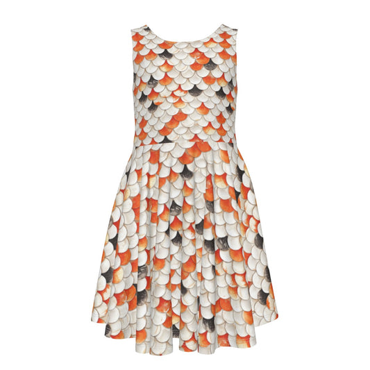 Animal Print - Koi Fish - Kid's Sleeveless Skater Dress