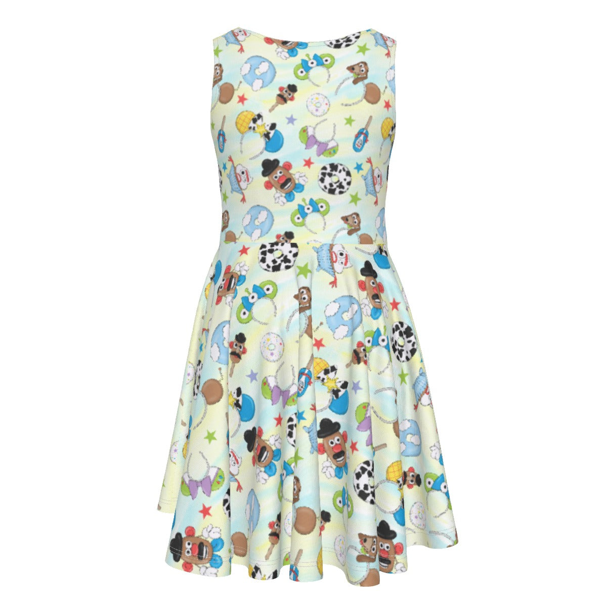 Playful Toy Style Icons- Kid's Sleeveless Skater Dress