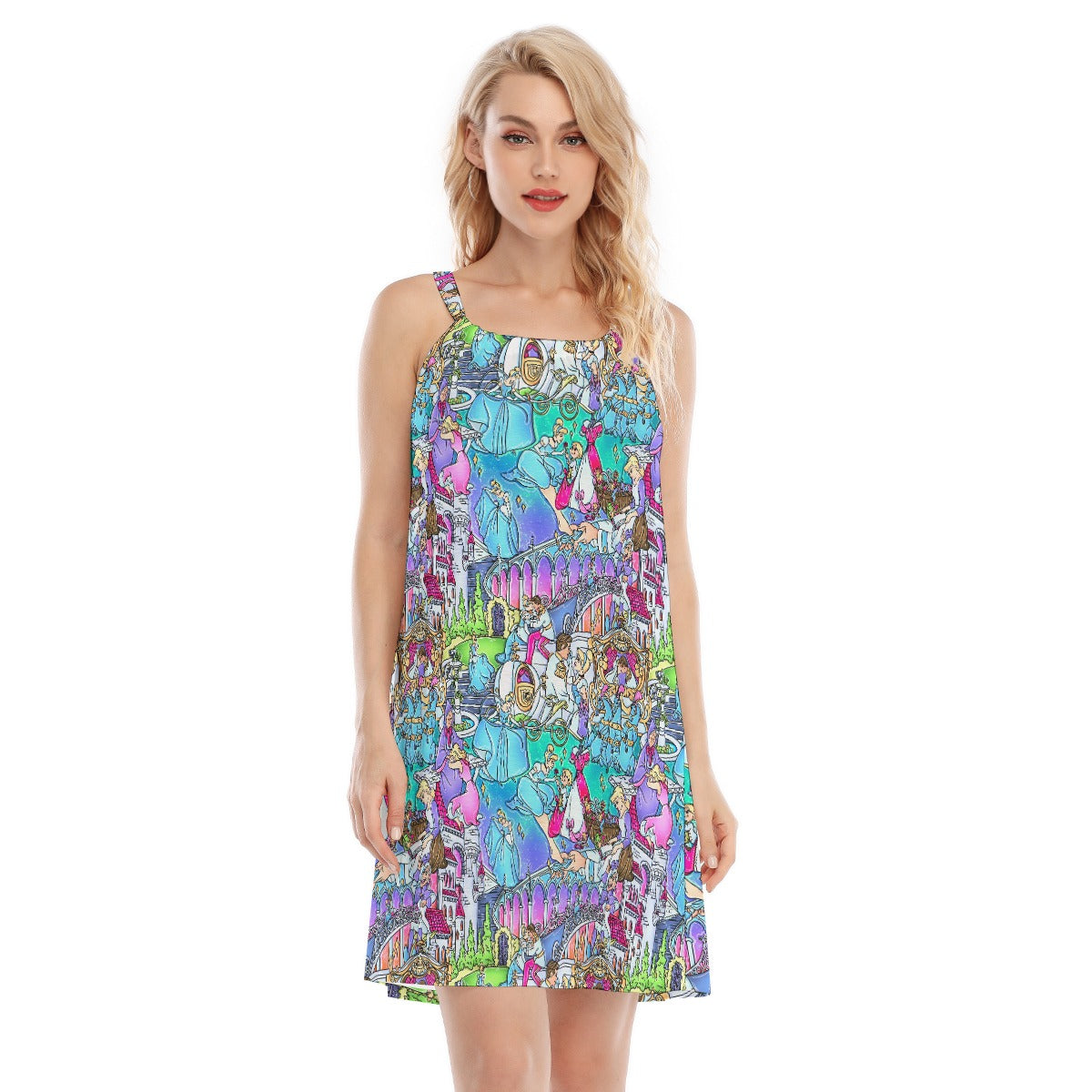 Glass Slipper Storybook Scenes - Women’s Adjustable Sundress