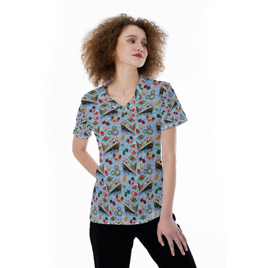 Very Merrytime Christmas Cruise - Women's Short Sleeve V-Neck T-Shirt