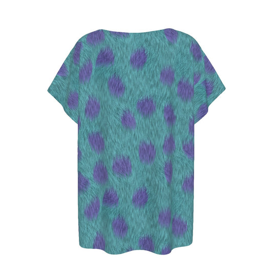 Turquoise Monster Spots - Women’s Relaxed Fit Scoop Tee