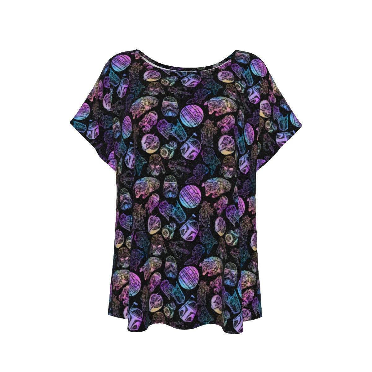 Watercolor Galactic Mandalas - Women’s Relaxed Fit Scoop Tee