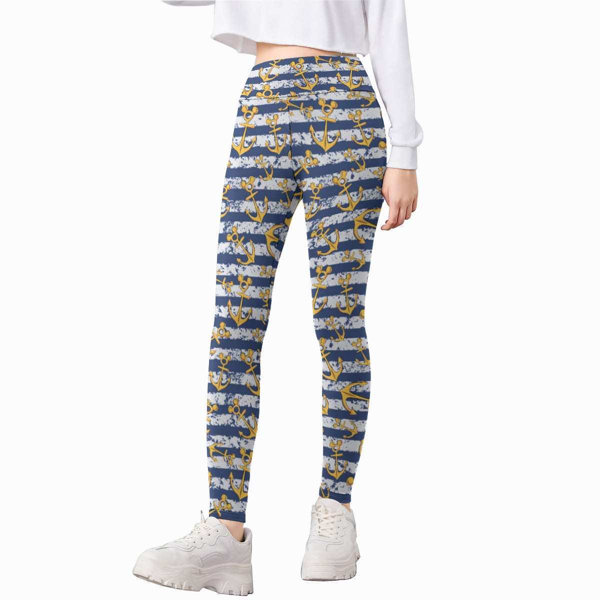Nautical Mouse Ear Anchors - Kid's Leggings
