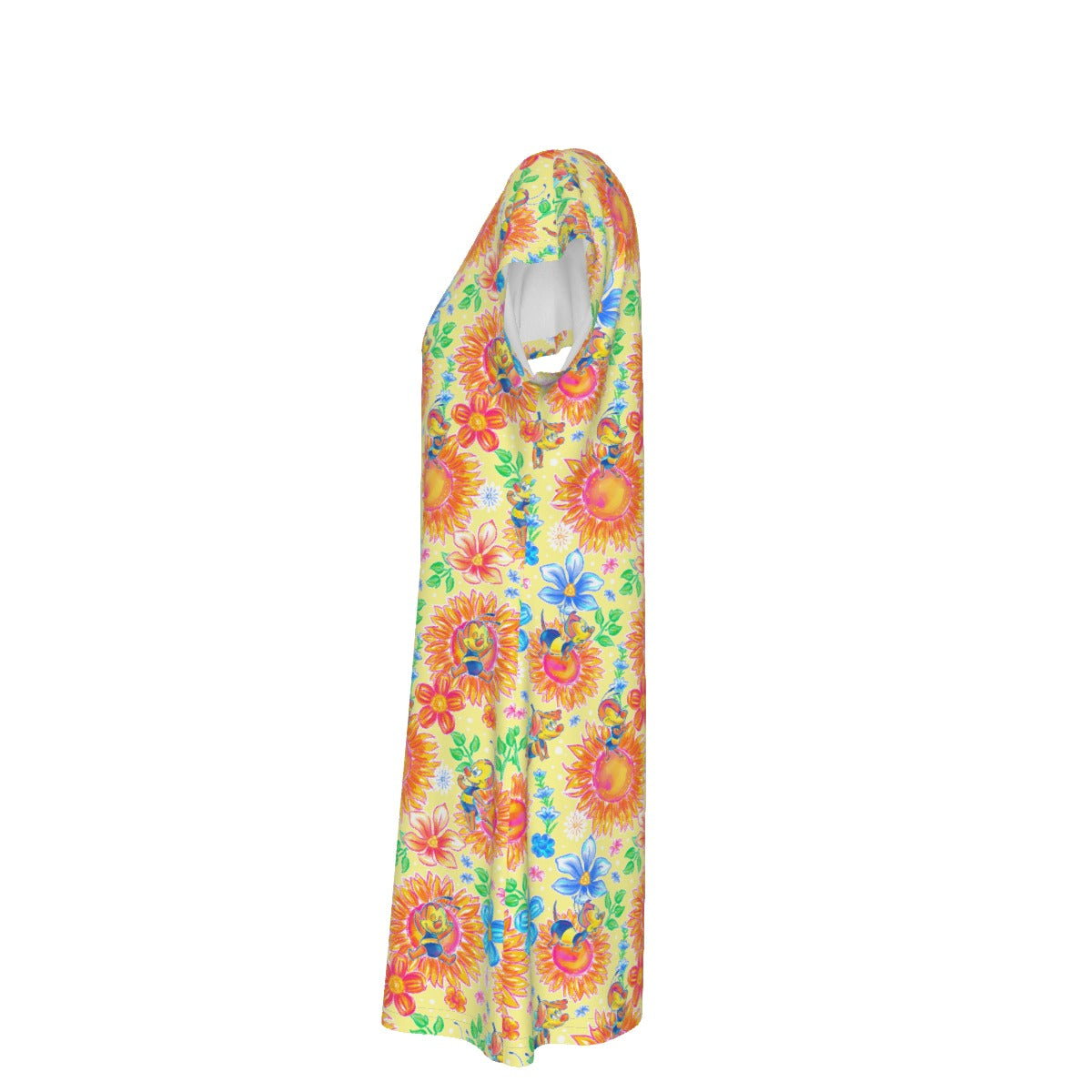 Buzzing Garden Buddy - Women's T-Shirt Dress