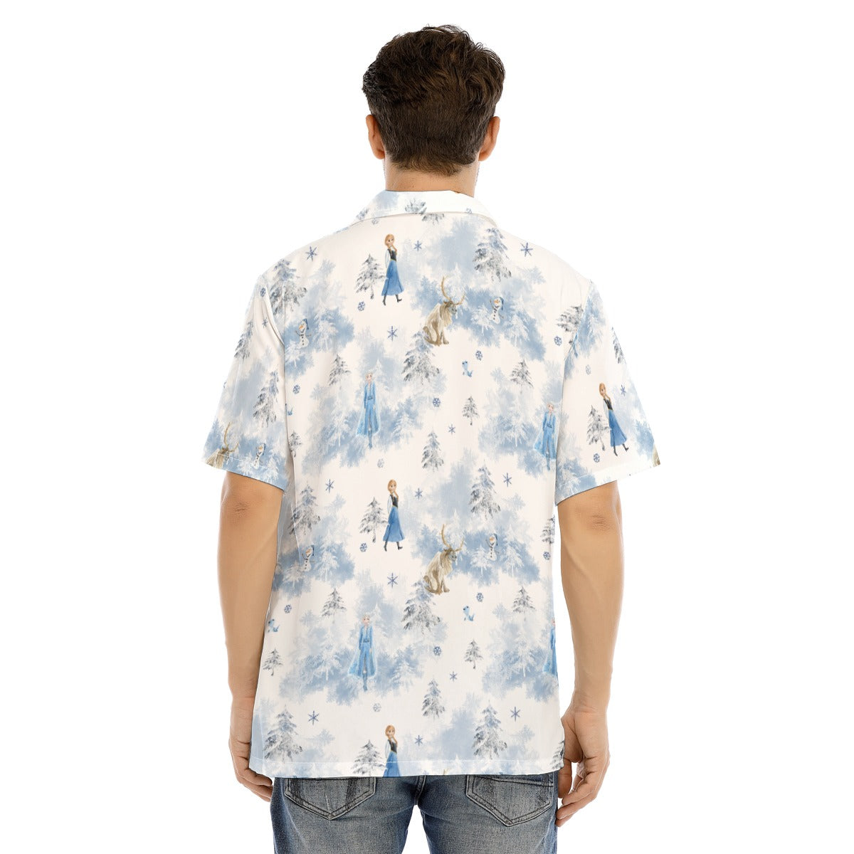 Enchanted Winter Landscape - Men's Hawaiian Button Up Shirt