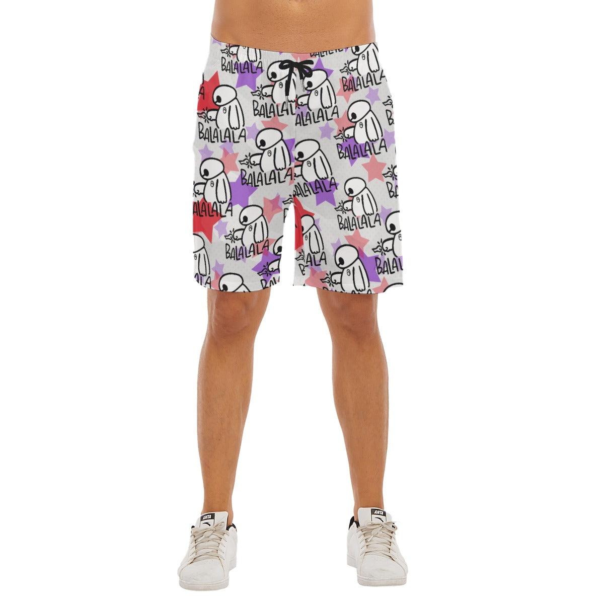 White Robot Balala - Men’s Pocket Beach Shorts