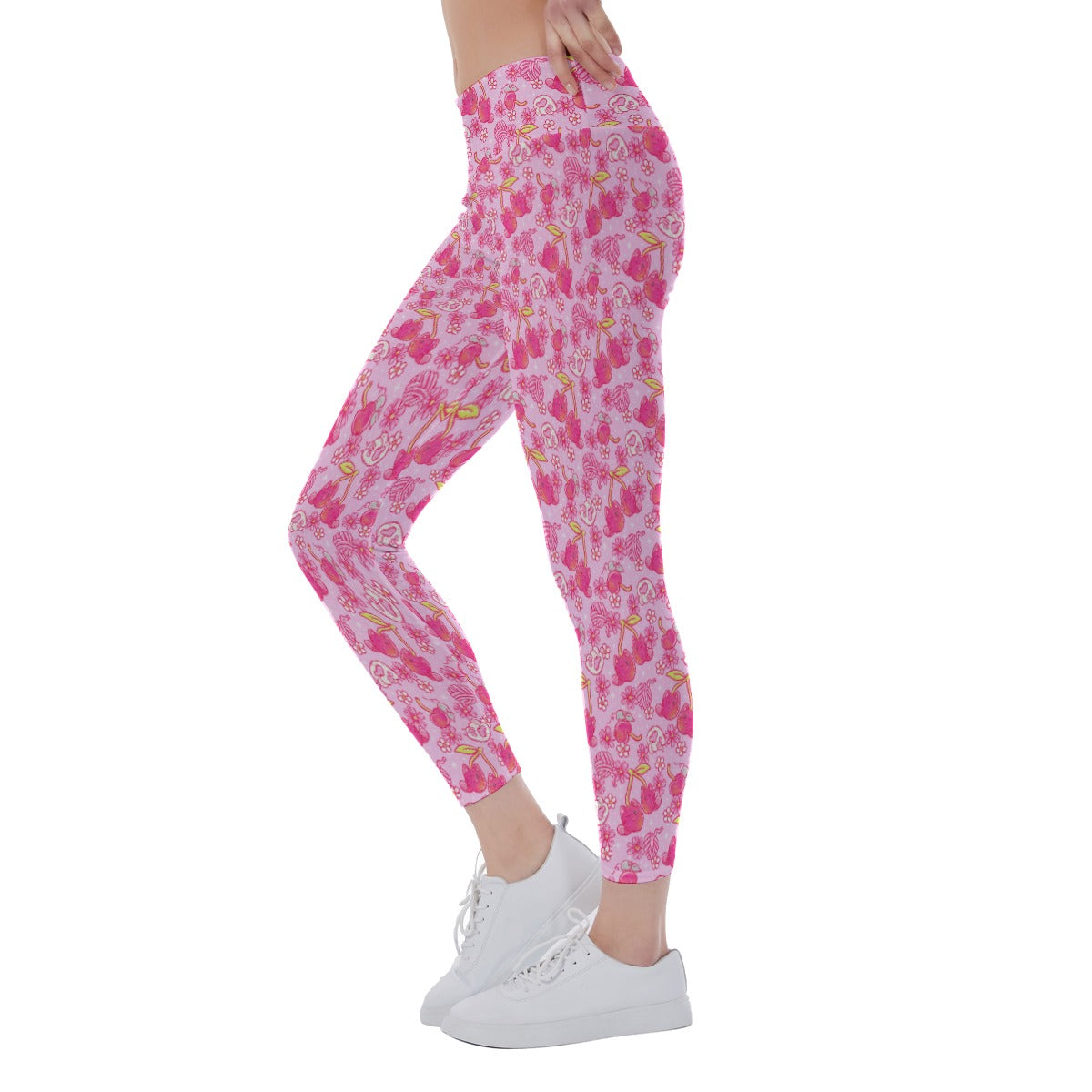 Fruitimals - Cherry Kittens - Women's Yoga Leggings