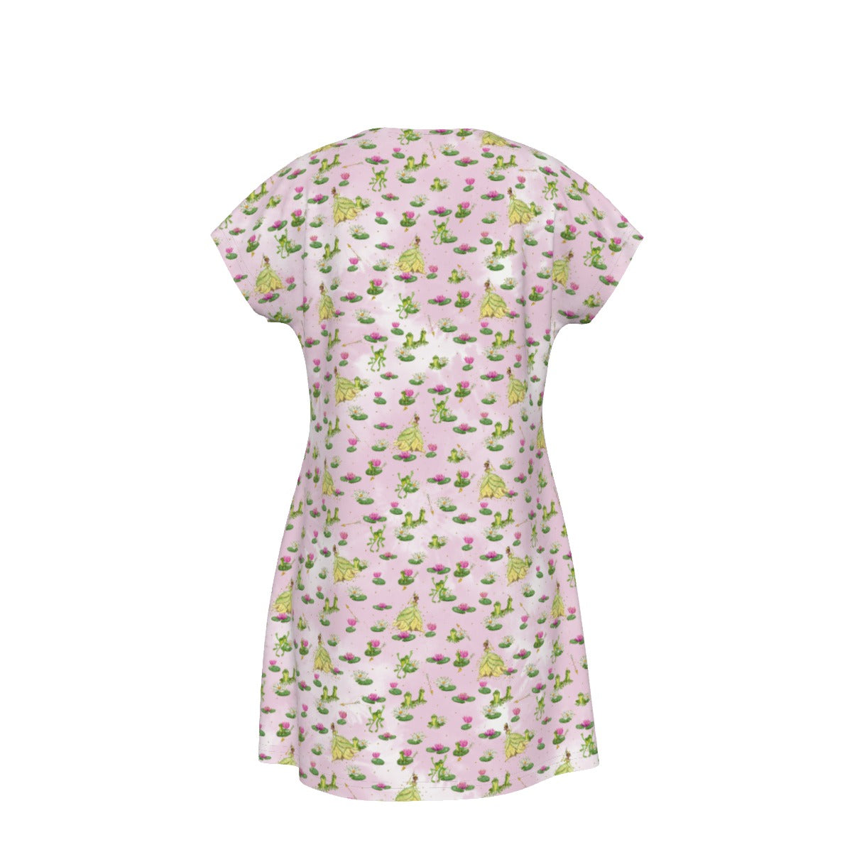 Watercolor Bayou Princess & Frog - Women's T-Shirt Dress