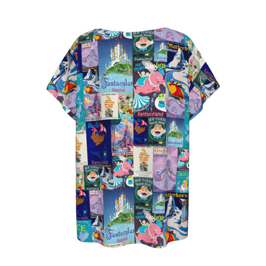 Vintage Fantasy Ride Posters - Women’s Relaxed Fit Scoop Tee