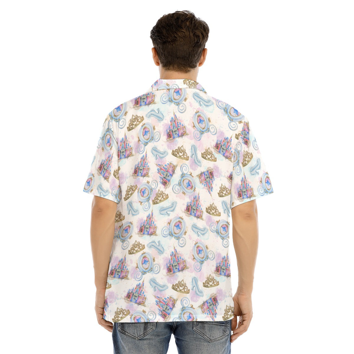 Watercolor Fairytale Fantasy - Men's Hawaiian Button Up Shirt