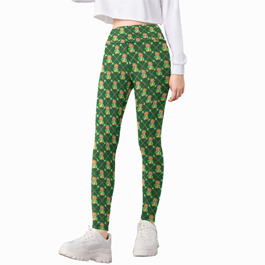 Geometric Citrus Delight - Kid's Leggings