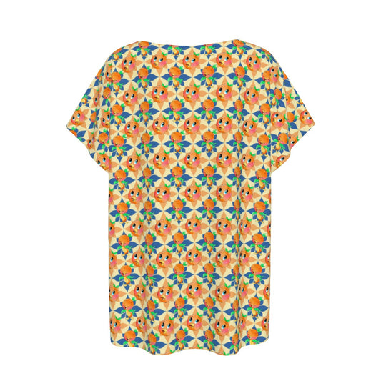 Retro Citrus Play - Women’s Relaxed Fit Scoop Tee