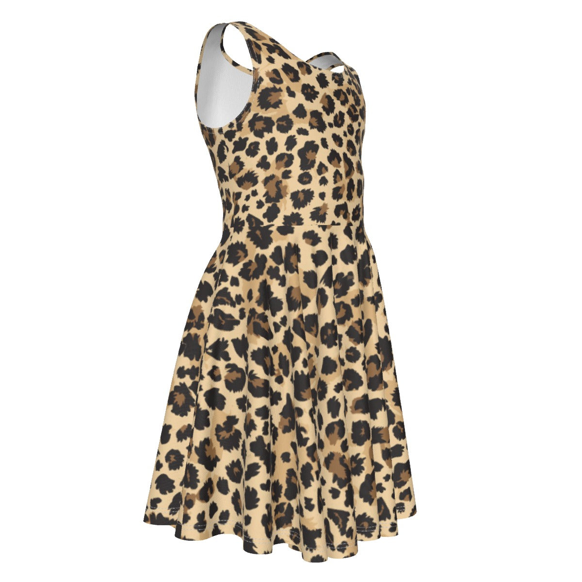 Animal Print - Cheetah - Kid's Sleeveless Skater Dress