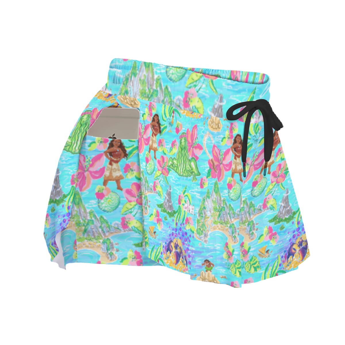 Tropical Island Paradise - Women's Flowy Pocket Shorts