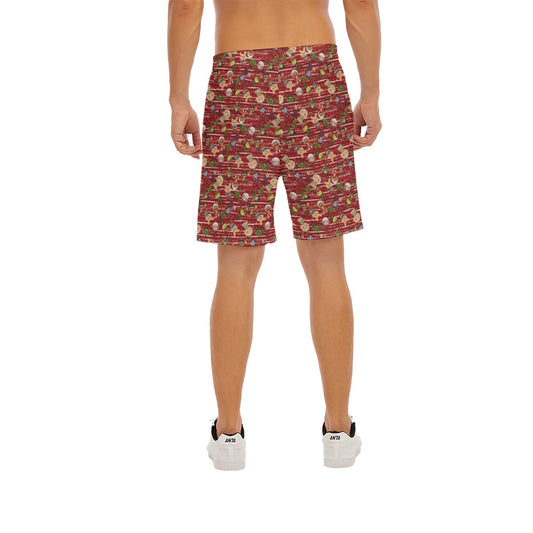 A Very Festive Puppet Christmas - Men’s Pocket Beach Shorts