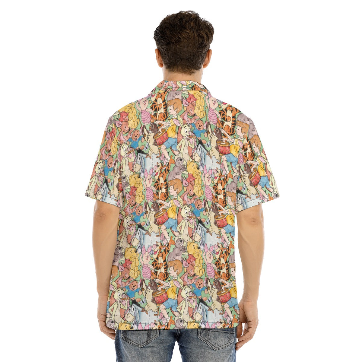 Sketched Hundred Acre Crew - Men's Hawaiian Button Up Shirt