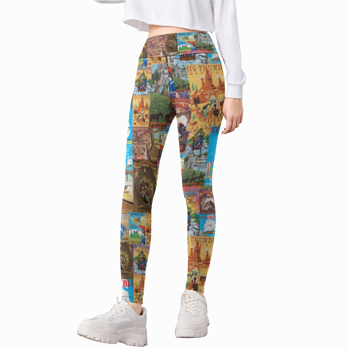 Vintage Frontier Ride Posters - Kid's Leggings