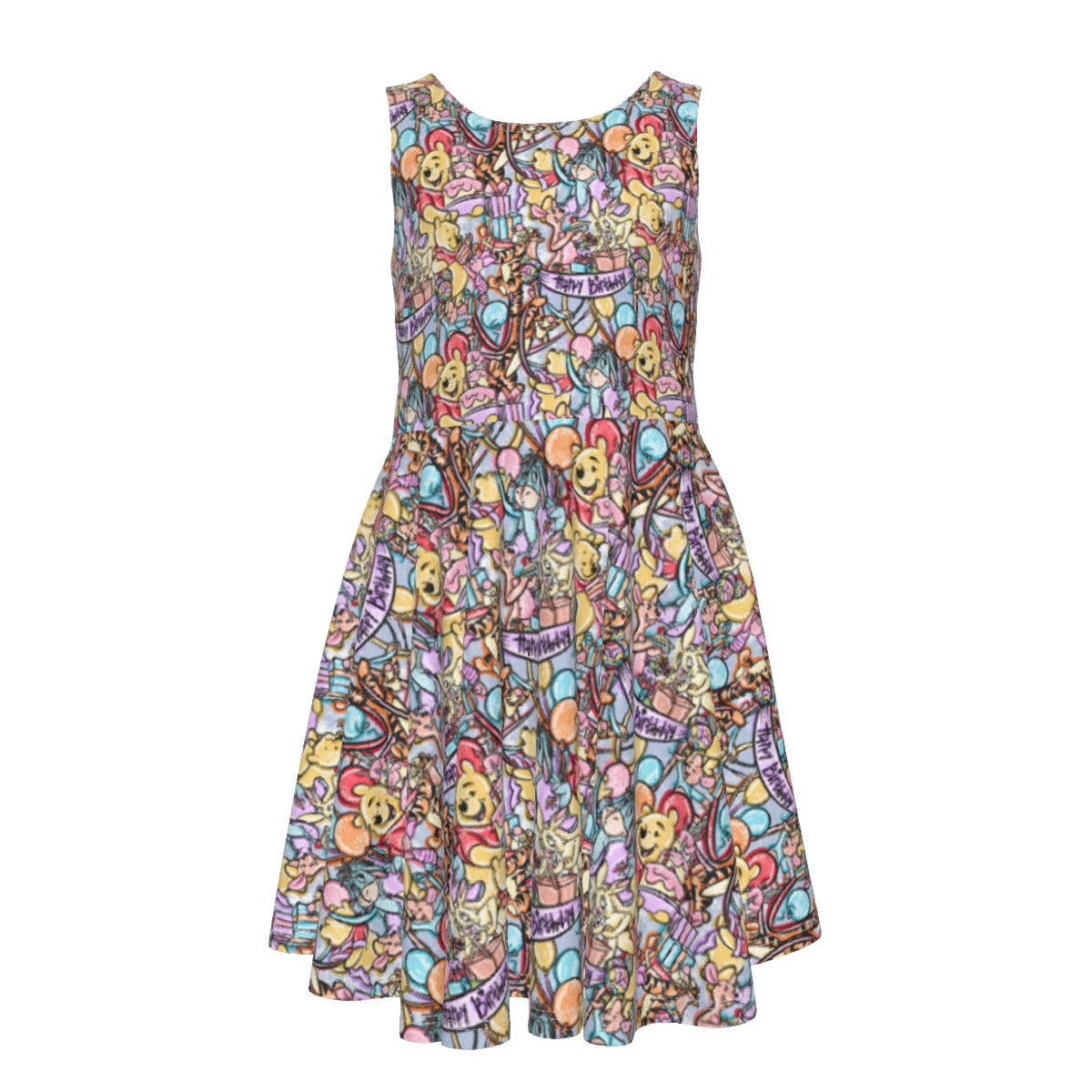 Birthday Bash in the Woods - Kid's Sleeveless Skater Dress