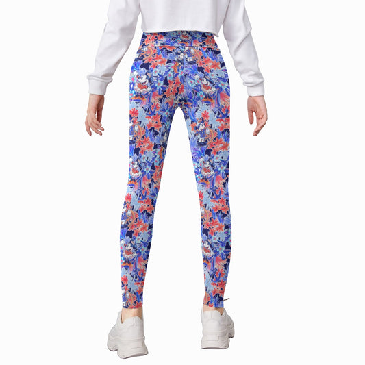Navy Blooms Cruise - Kid's Leggings