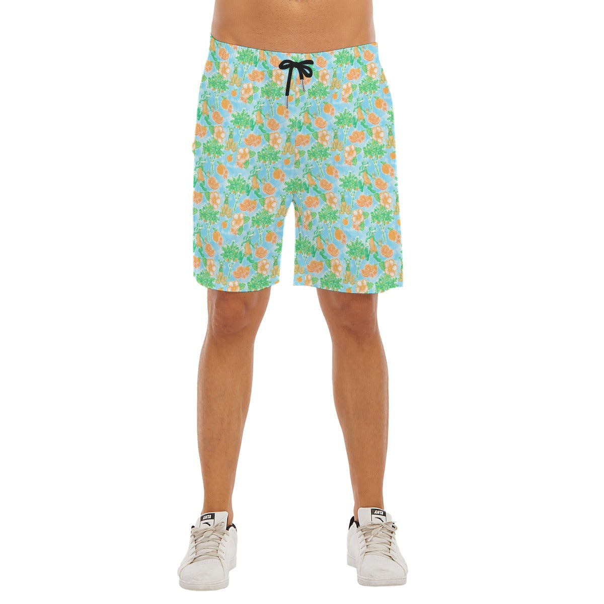 Neon Tangerine Island Pals - Men’s Pocket Beach Shorts