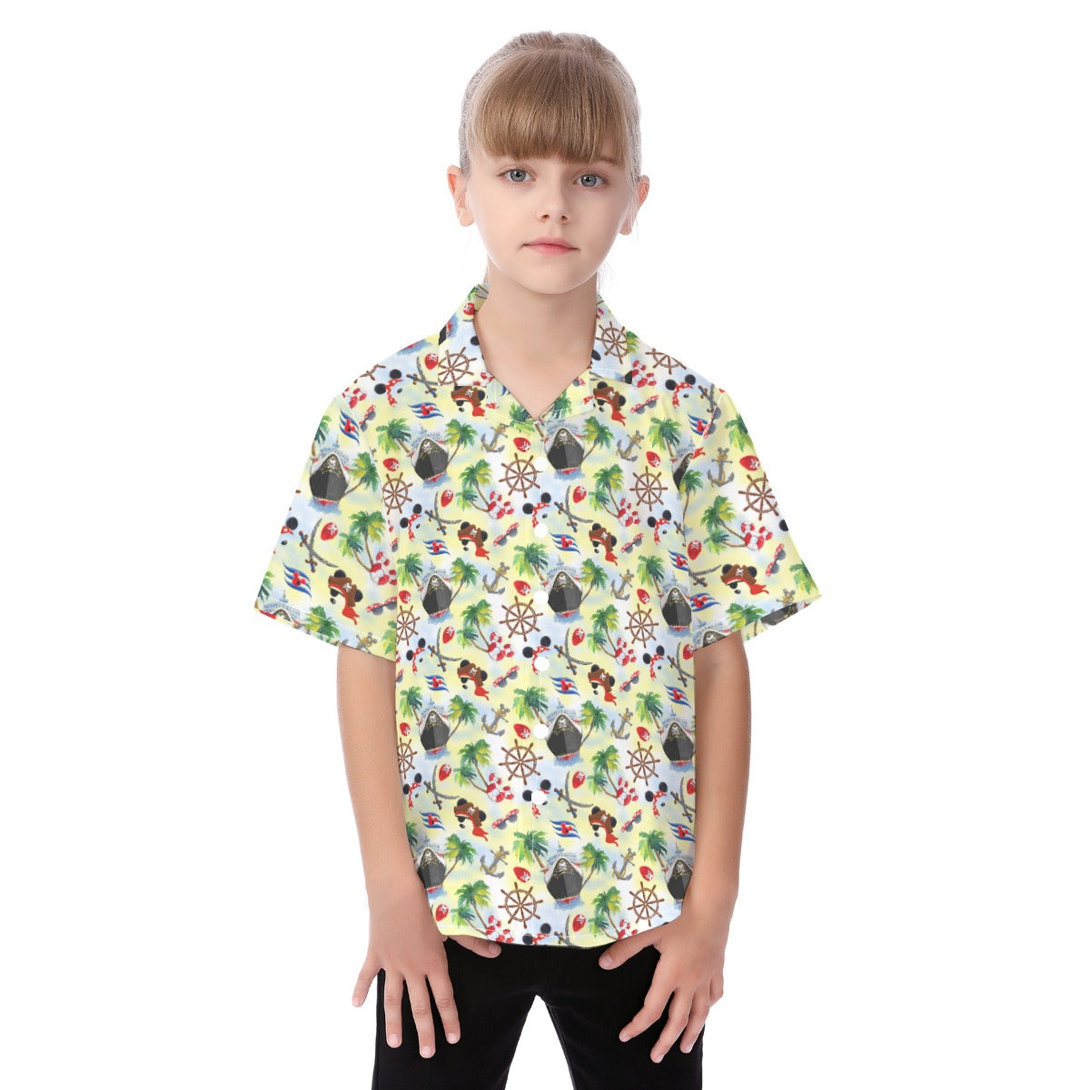Pirate Night Cruise - Kid's Hawaiian Button Up Shirt