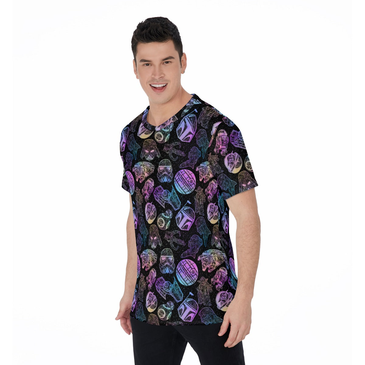 Watercolor Galactic Mandalas - Men's Short Sleeve T-Shirt