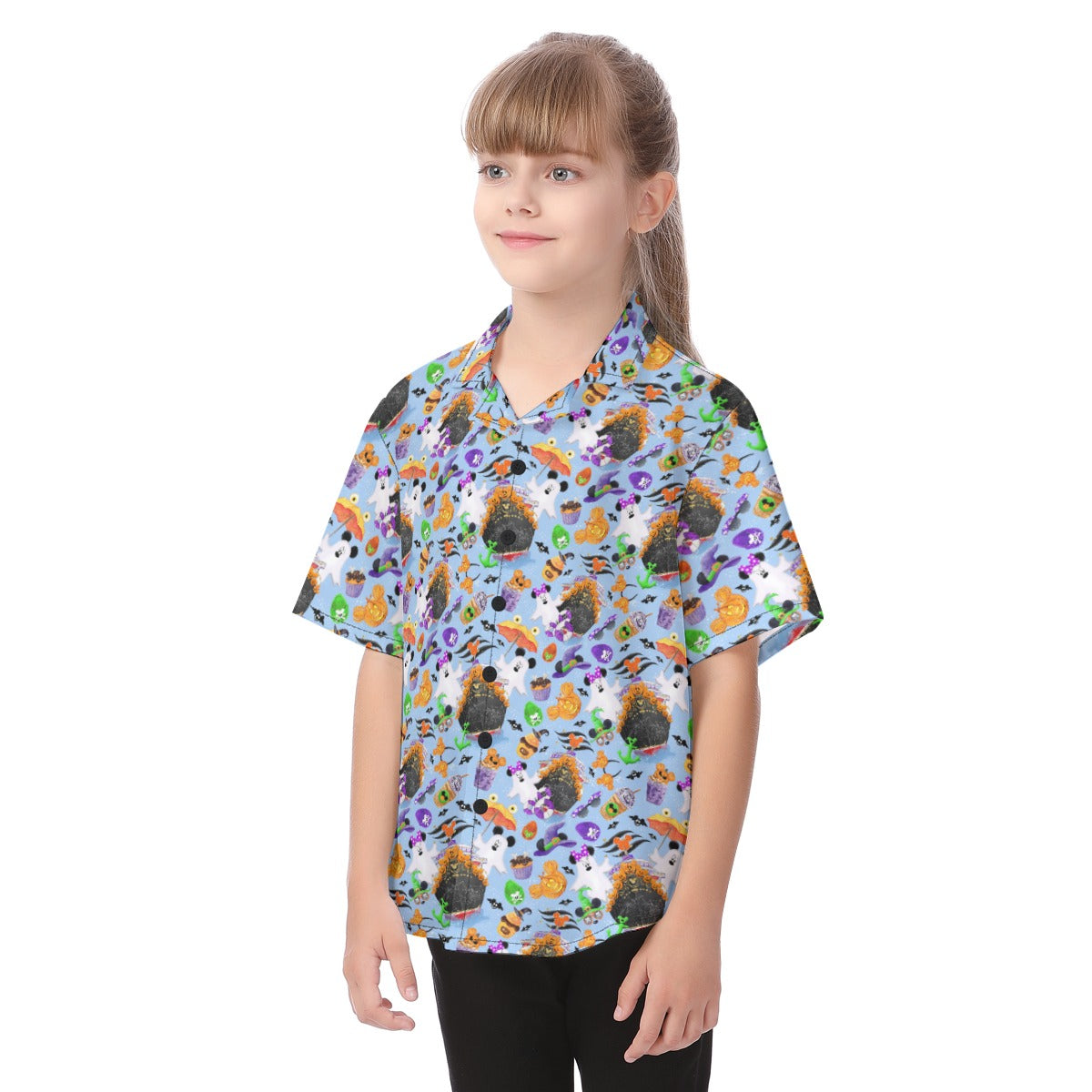 Halloween On The High Seas - Kid's Hawaiian Button Up Shirt