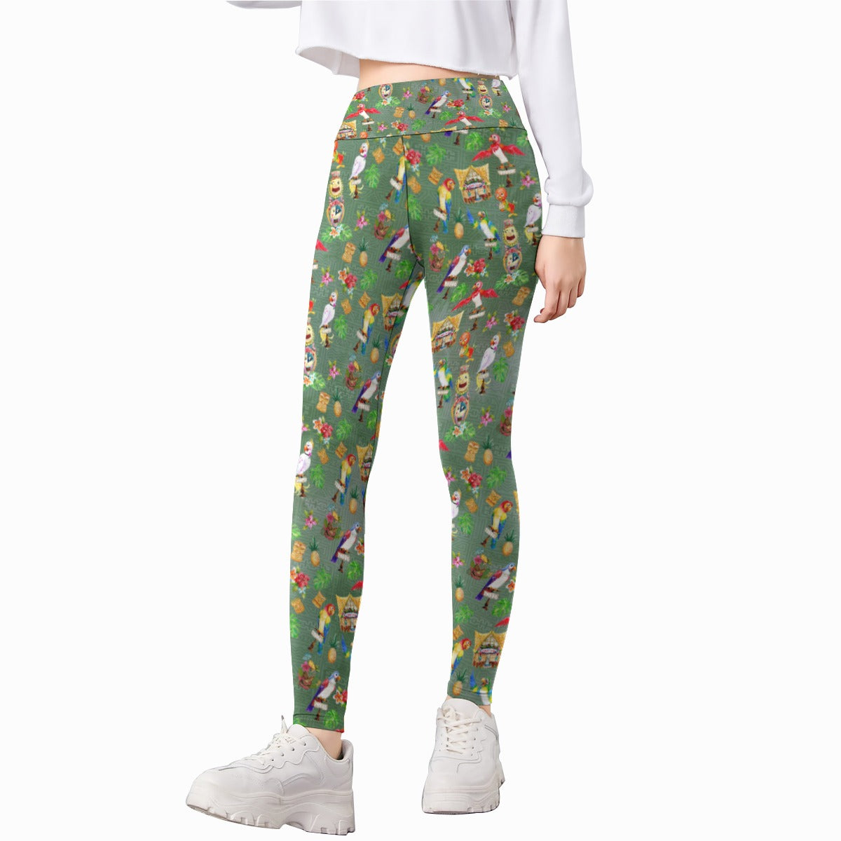 Orange Bird & Tiki Friends - Kid's Leggings