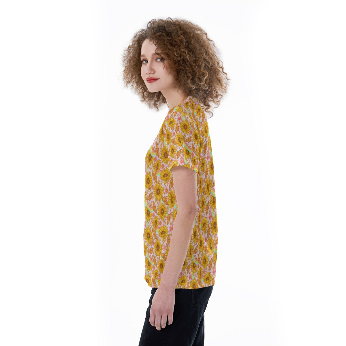 Sunflower Dreams - Women's Short Sleeve V-Neck T-Shirt