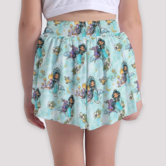Whimsical Desert Princess - Girls’ Flowy Pocket Shorts