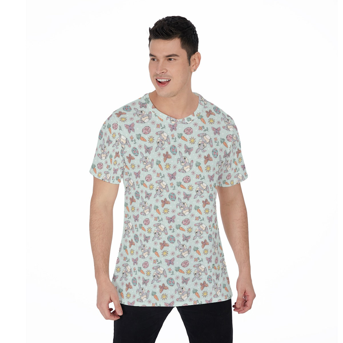 Springtime Bunny Cheer - Men's Short Sleeve T-Shirt