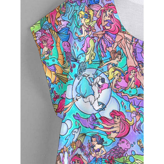 Under the Sea Storybook Scenes - Women’s Relaxed Fit Scoop Tee