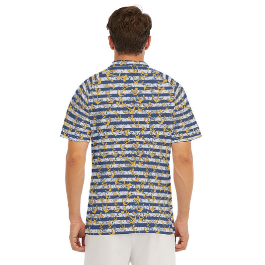 Nautical Mouse Ear Anchors - Men's Polo Shirt