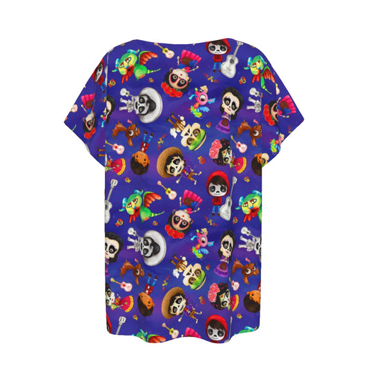 Poco Loco Día de Muertos - Women’s Relaxed Fit Scoop Tee