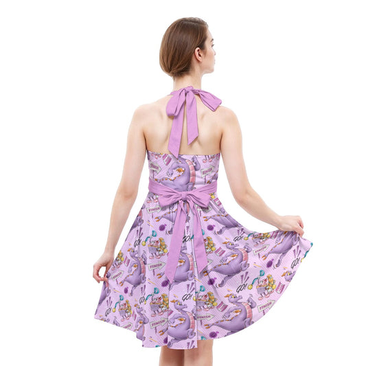 Figment Race Day Dash - Women's Halter Vintage Pocket Dress