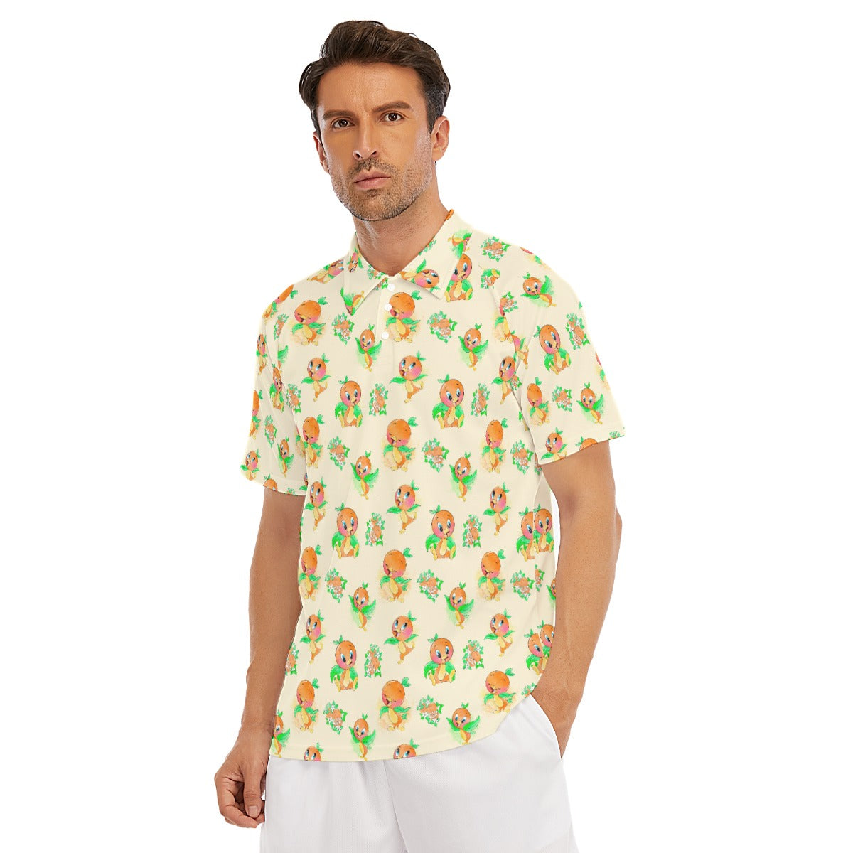 Citrus Charm Bird - Men's Polo Shirt